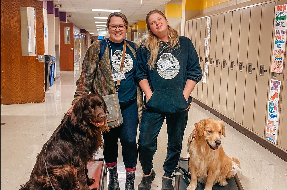 SkyDance staff at community event